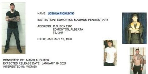 His 19-year-old daughter is asking to be able to witness his death though the. . Canada inmate search
